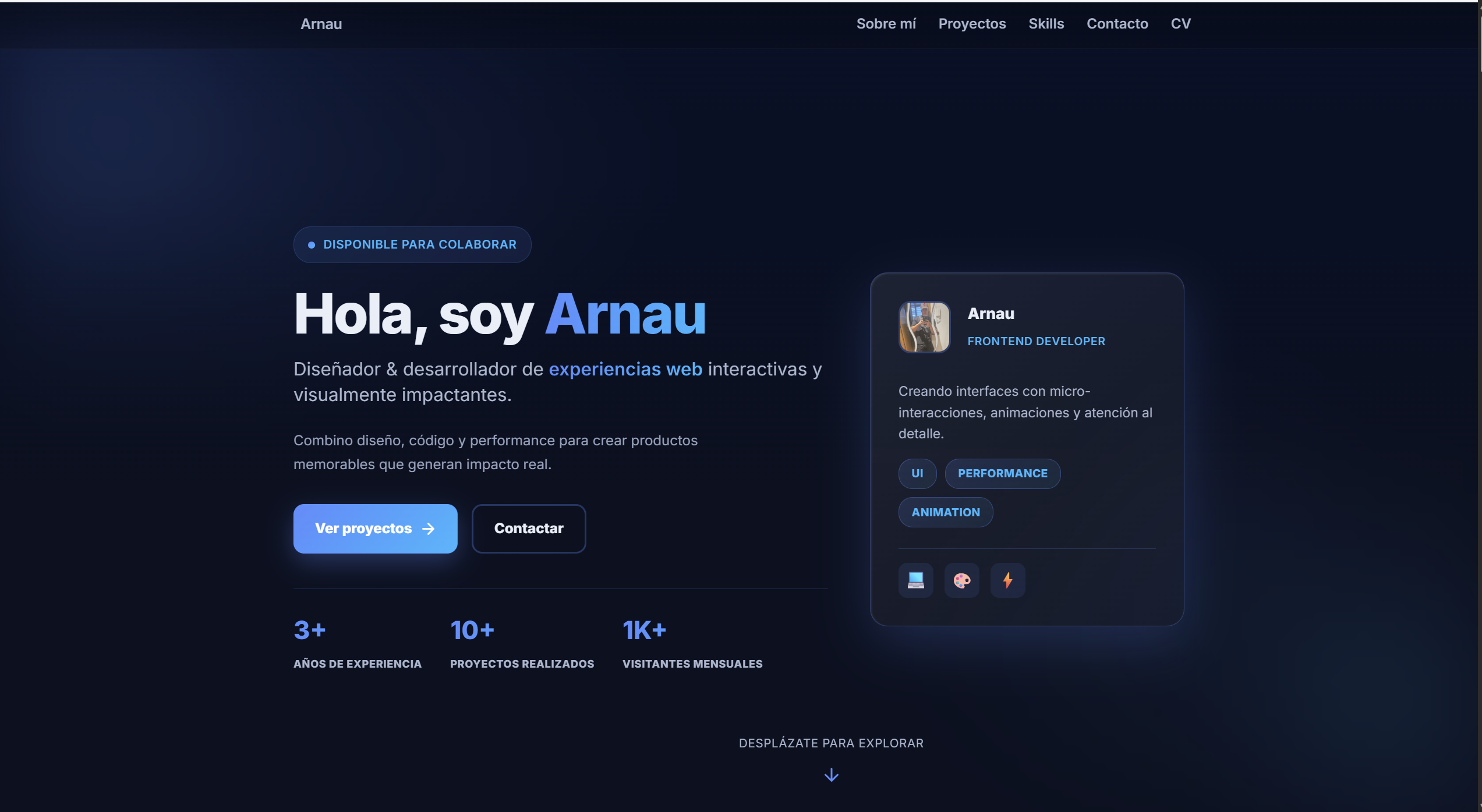 Ejemplo 3 - Portfolio Personal